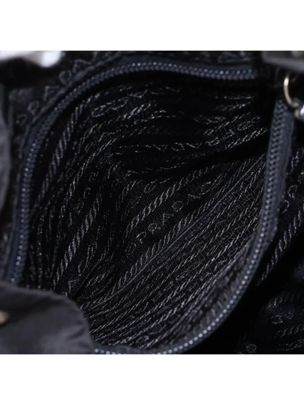 Prada Tessuto Nylon Triangle Logo Leather Backpack Shoulder Bag